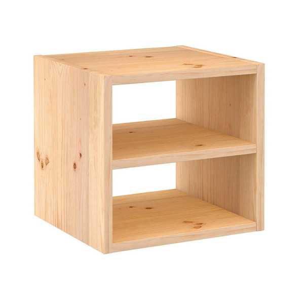 Estanteria Modular 1 Cubos + Balda Intermedia Dinamic Pino Macizo 36,2 x 33 x 36,2 cm ASTIGARRAGA
