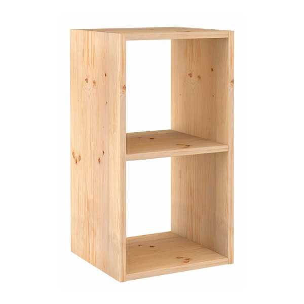 Estanteria Modular 2 Cubos Dinamic Pino Macizo 36,2 x 33 x 70,8 cm ASTIGARRAGA