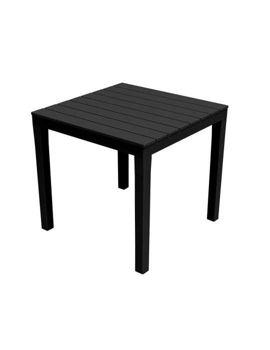 Mesa Cuadrada Bali Color Antracita para Exterior 78 x 78 x 72 cm IPAE PROGARDEN