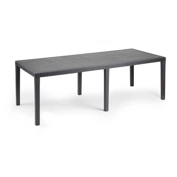 Mesa Extensible Queen Color Antracita para Exterior 90 x 150 - 220 x 72 cm IPAE PROGARDEN