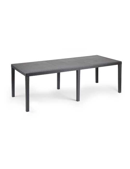 Mesa Extensible Queen Color Antracita para Exterior 90 x 150 - 220 x 72 cm IPAE PROGARDEN