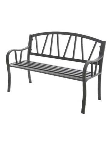 Banco de Hierro para Exterior, 123 x 53 x 86 cm, Antracita