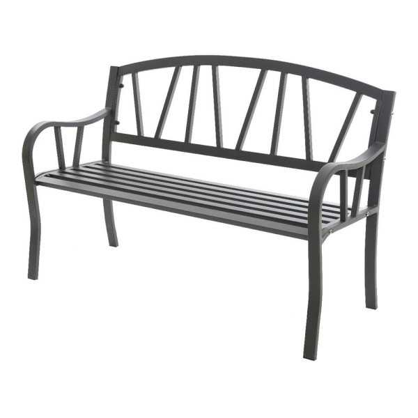 Banco de Hierro para Exterior, 123 x 53 x 86 cm, Antracita