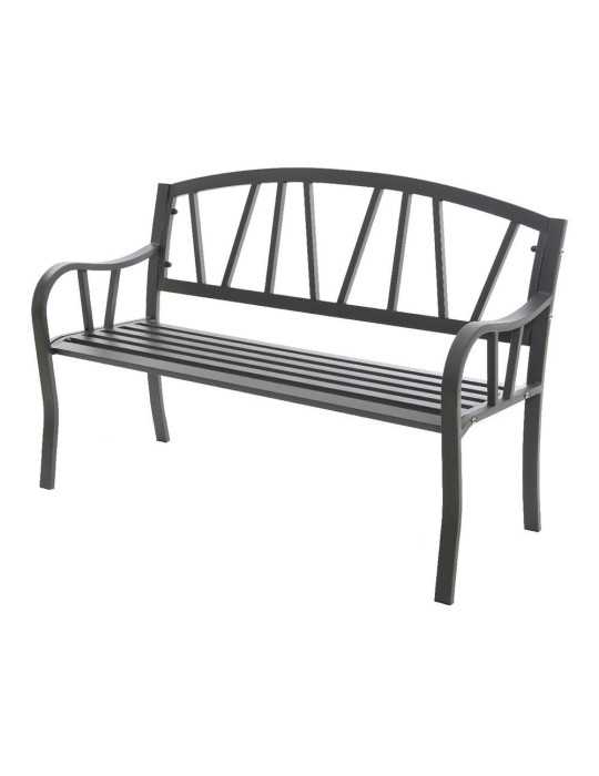 Banco de Hierro para Exterior, 123 x 53 x 86 cm, Antracita