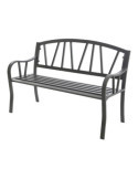 Banco de Hierro para Exterior, 123 x 53 x 86 cm, Antracita