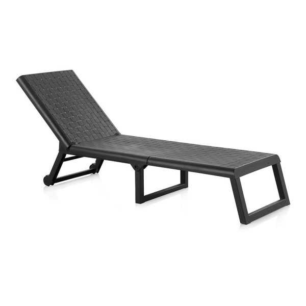 Tumbona Plegable con Ruedas Dream Color Wengue 58 x 42 x 199 cm SP BERNER