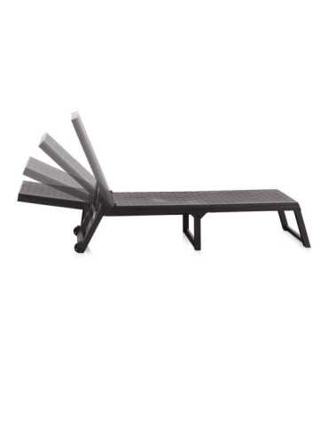 Tumbona Plegable con Ruedas Dream Color Wengue 58 x 42 x 199 cm SP BERNER 2