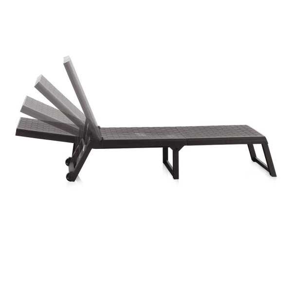 Tumbona Plegable con Ruedas Dream Color Wengue 58 x 42 x 199 cm SP BERNER