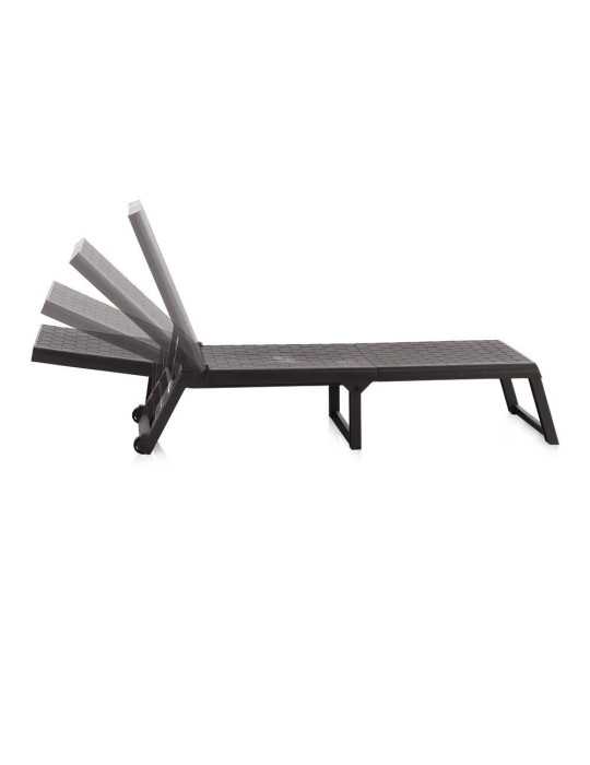Tumbona Plegable con Ruedas Dream Color Wengue 58 x 42 x 199 cm SP BERNER
