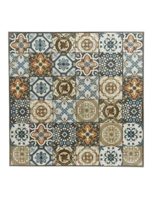 Mesa Metálica/Mosaico Bistro, Color Marrón, para Exterior, 58 x 58 x 72 cm