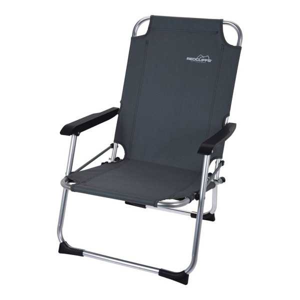 Silla Plegable de Aluminio Color Gris, 45 x 54 x 76 cm REDCLIFFS