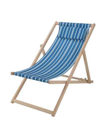 Silla Plegable de Tela y Madera 97 x 56 x 85 cm PROBUILDER