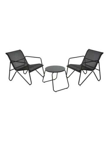 Conjunto Jardín 3 Piezas Metal Antracita