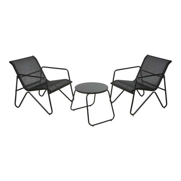 Conjunto Jardín 3 Piezas Metal Antracita