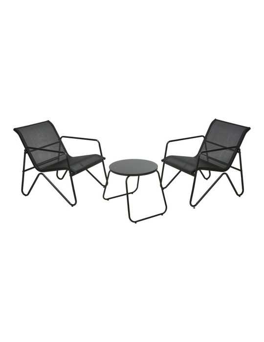 Conjunto Jardín 3 Piezas Metal Antracita