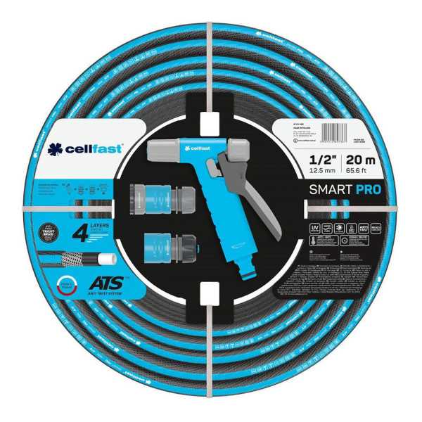 Kit Manguera de Jardín Smart Pro Ø12,5 mm, ½ pulg, 20 m CELLFAST