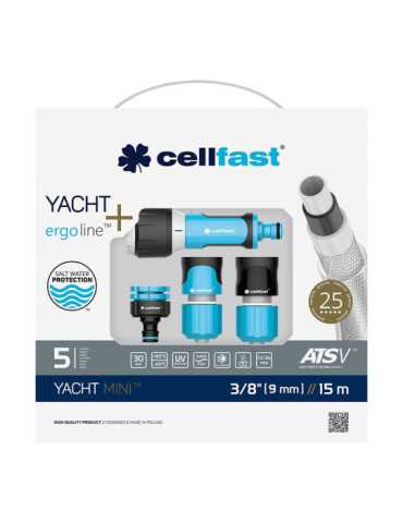 Kit Manguera Yacht Mini Ø9 mm, 3/8 pulg, 15 m CELLFAST