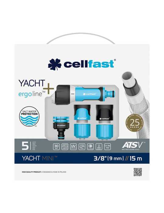 Kit Manguera Yacht Mini Ø9 mm, 3/8 pulg, 15 m CELLFAST