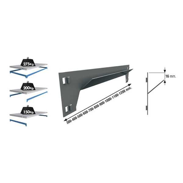 Lote de 10 Unidades Larguero Sclick 1000mm Gris. SIMON RACK