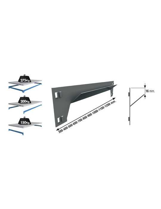 Lote de 10 Unidades Larguero Sclick 1000mm Gris. SIMON RACK