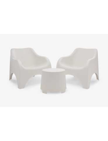 Conjunto Jardín Cloud 3 Piezas Blanco IPAE PROGARDEN
