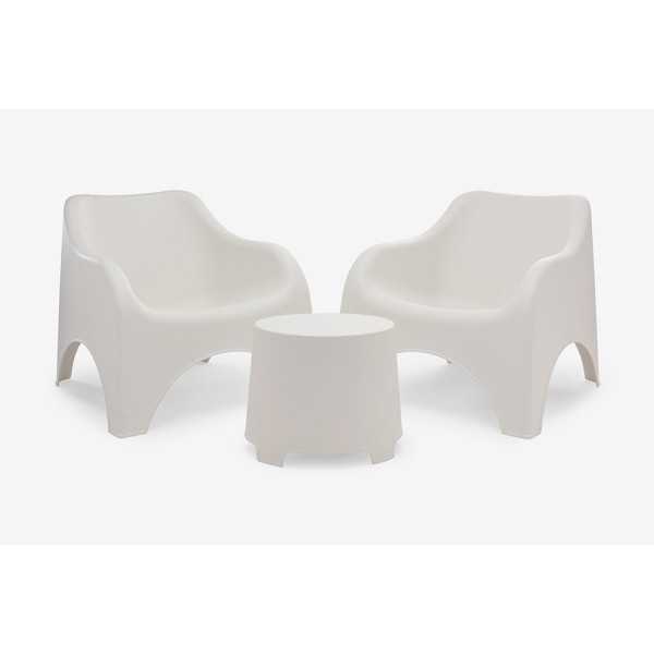 Conjunto Jardín Cloud 3 Piezas Blanco IPAE PROGARDEN