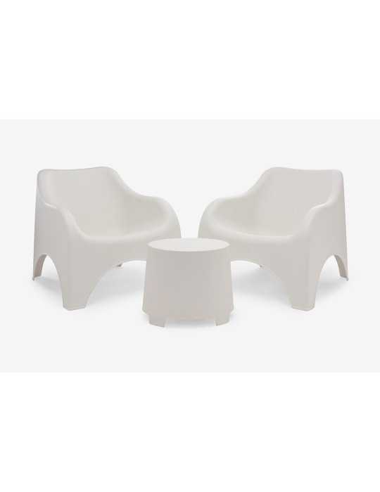 Conjunto Jardín Cloud 3 Piezas Blanco IPAE PROGARDEN