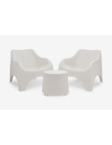 Conjunto Jardín Cloud 3 Piezas Blanco IPAE PROGARDEN
