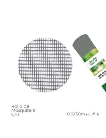 Rollo de Mosquitera, Gris, 0,60 x 30 m EDM