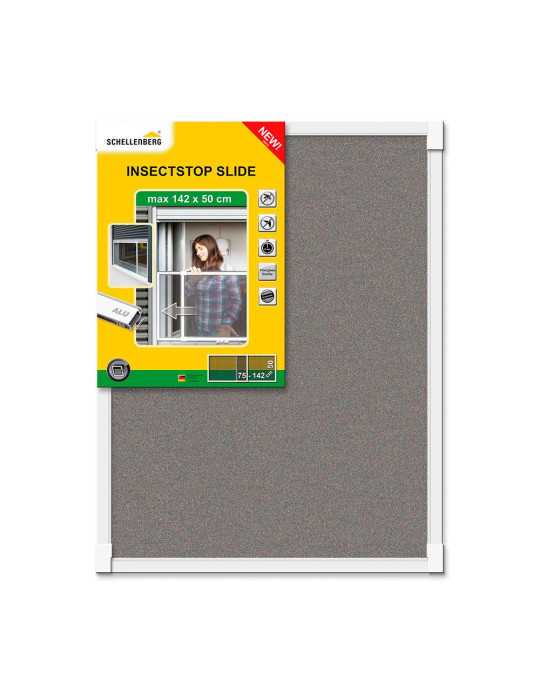 Mosquitera con Marco Extensible, Malla de Fibra de Vidrio, Blanca, 75-142 x 50 cm SCHELLENBERG