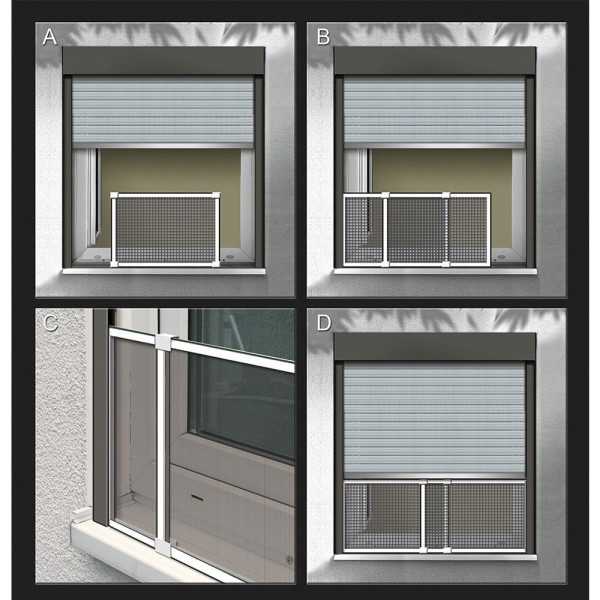 Mosquitera con Marco Extensible, Malla de Fibra de Vidrio, Blanca, 75-142 x 50 cm SCHELLENBERG
