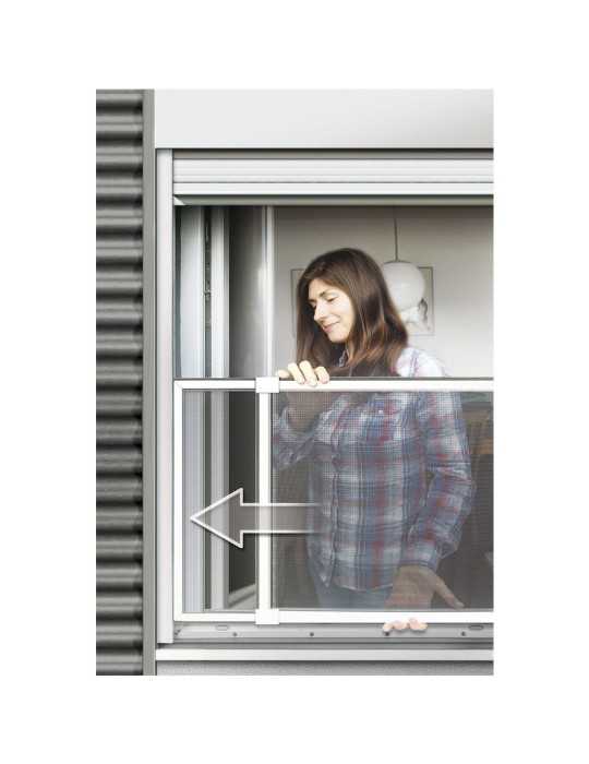 Mosquitera con Marco Extensible, Malla de Fibra de Vidrio, Blanca, 75-142 x 50 cm SCHELLENBERG