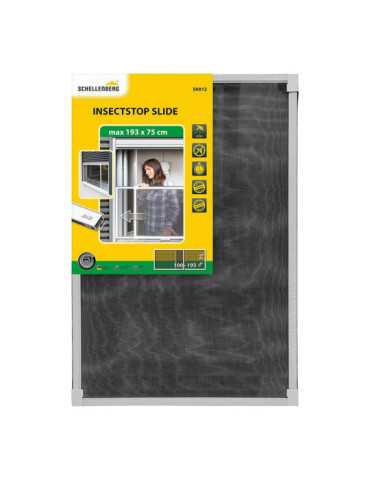 Mosquitera con Marco Extensible, Malla de Fibra de Vidrio, Blanca, 100-193 x 75 cm SCHELLENBERG