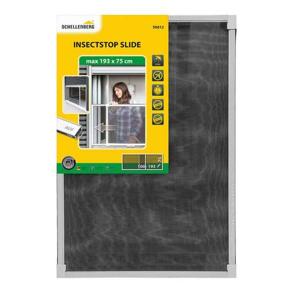Mosquitera con Marco Extensible, Malla de Fibra de Vidrio, Blanca, 100-193 x 75 cm SCHELLENBERG