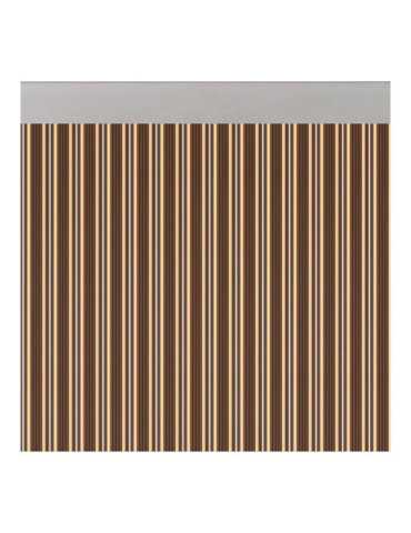 Cortina para Puerta Modelo Ferrara Opaco Color Marrón-Marfil 90 x 210 cm ACUDAM
