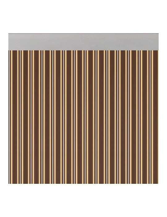 Cortina para Puerta Modelo Ferrara Opaco Color Marrón-Marfil 90 x 210 cm ACUDAM