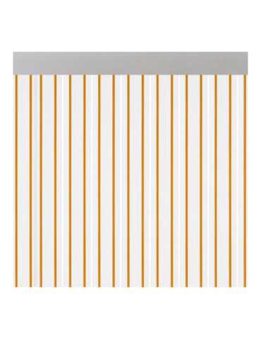 Cortina para Puerta Modelo Ferrara Transparente Color Miel 90 x 210 cm ACUDAM