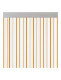 Cortina para Puerta Modelo Ferrara Transparente Color Miel 90 x 210 cm ACUDAM
