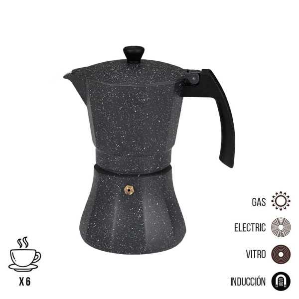 Cafetera de Aluminio para Inducción 6 Tazas GOURMET KITCHEN
