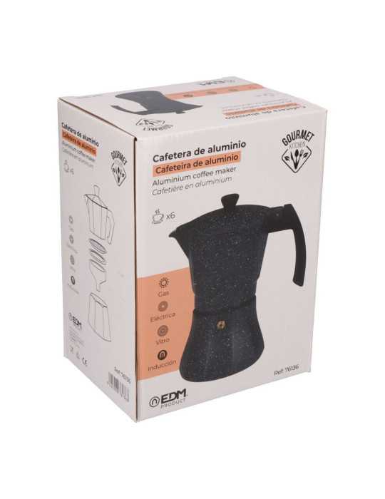 Cafetera de Aluminio para Inducción 6 Tazas GOURMET KITCHEN