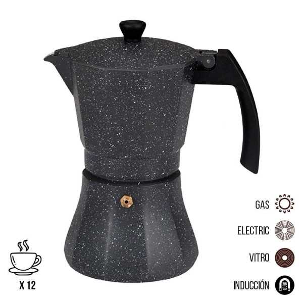 Cafetera de Aluminio para Inducción 12 Tazas GOURMET KITCHEN