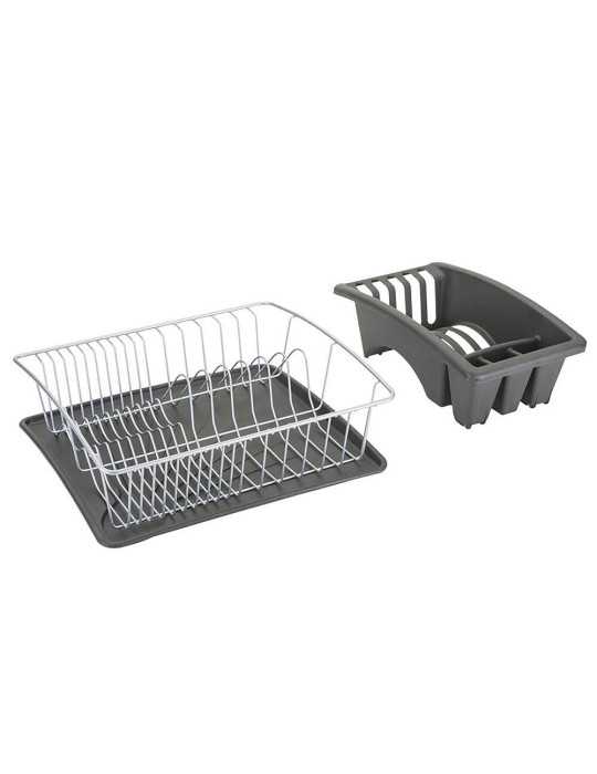 Escurreplatos con Bandeja Extraible 35 x 30 x 11 cm METALTEX