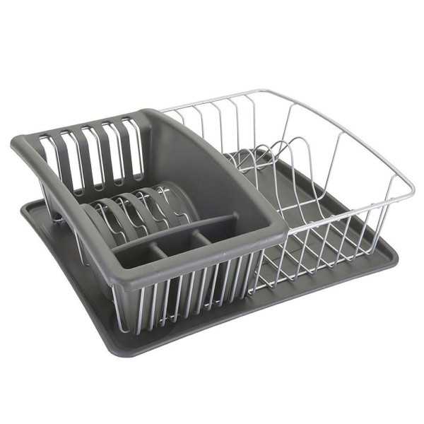 Escurreplatos con Bandeja Extraible 35 x 30 x 11 cm METALTEX