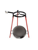 Set Paellera Pulida Ø38cm con Trípode y Quemador de Gas 300 mm VAELLO