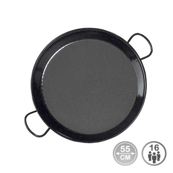 Paellera Tradicional de Acero Esmaltado Ø55 cm (16 Personas) VAELLO