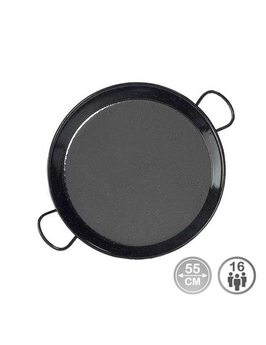 Paellera Tradicional de Acero Esmaltado Ø55 cm (16 Personas) VAELLO
