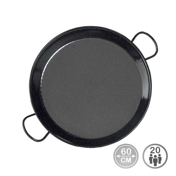 Paellera Tradicional de Acero Esmaltado Ø60 cm (20 Personas) VAELLO