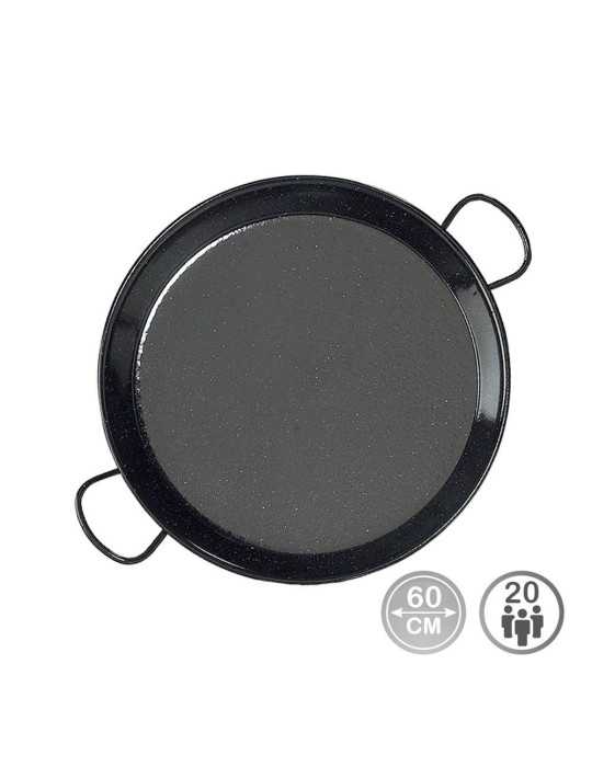 Paellera Tradicional de Acero Esmaltado Ø60 cm (20 Personas) VAELLO