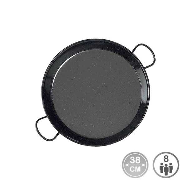 Paellera Esmaltada para Induccion y Vitroceramica Ø38 cm (8 Personas) VAELLO