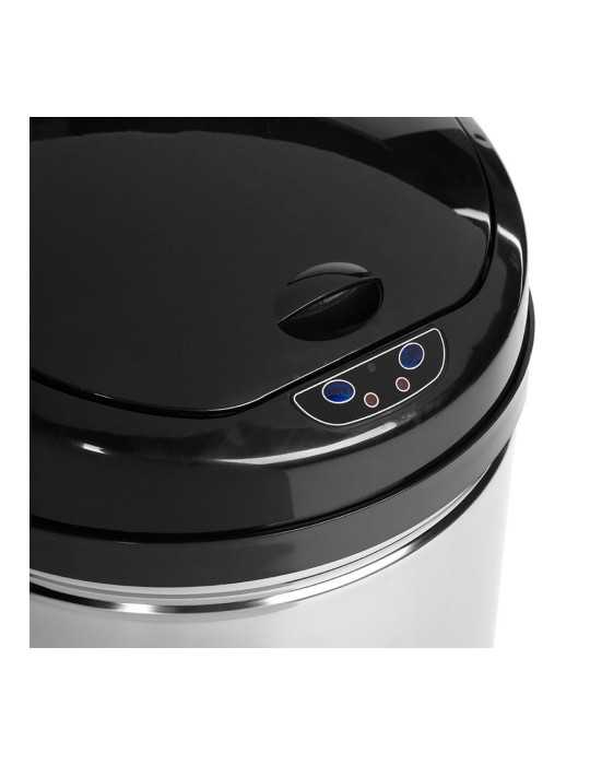 Papelera con Sensor de Apertura Automática Modelo Alpha Color Plata/Negro 42 l 5FIVE